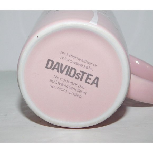 Davids Tea Perfect Mug Cool Pink Starry Tree with Lid 12 oz White Gold- - Picture 9 of 9